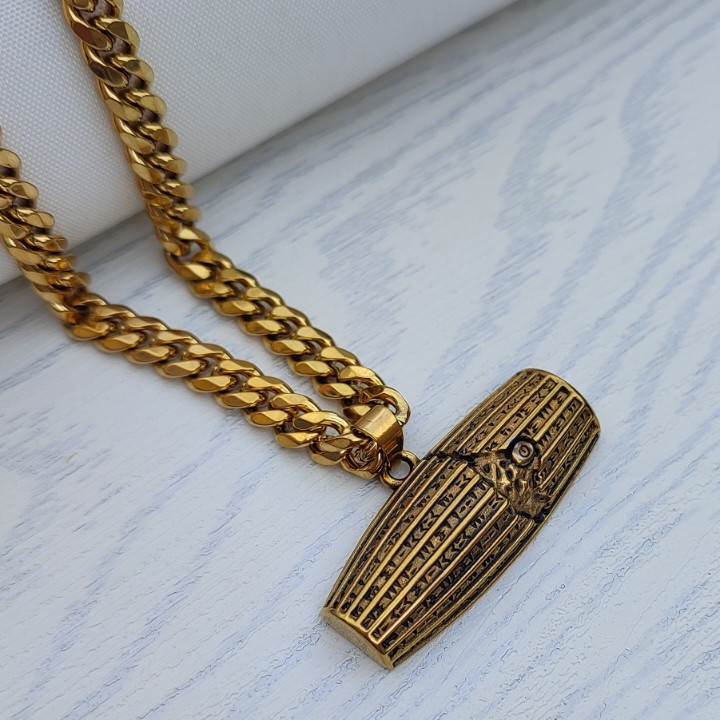 خرید گردنبند منشور کوروش بزرگ استیل رنگ ثابت
