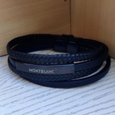 خرید دستبند پسرانه چرمی مونت بلانک مشکی