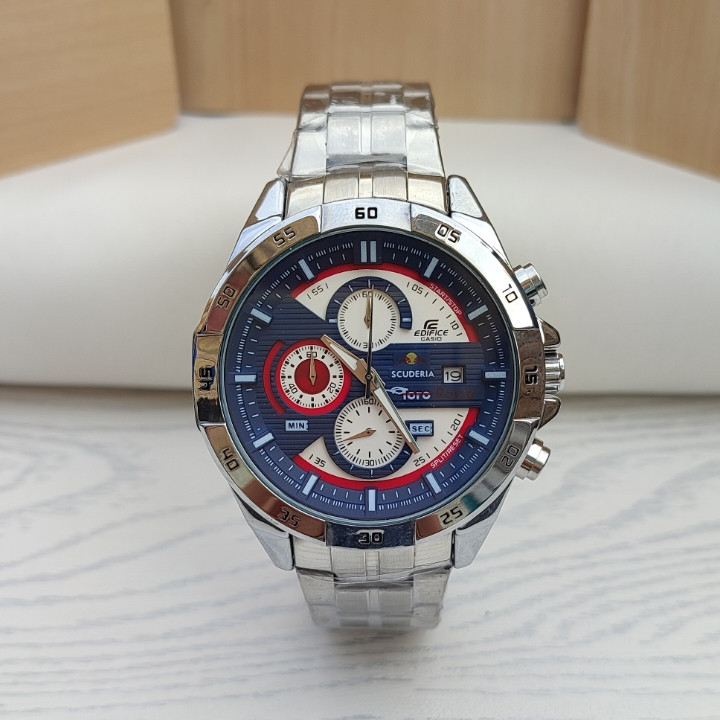 خرید ساعت کاسیو مردانه سه موتور نقره ای