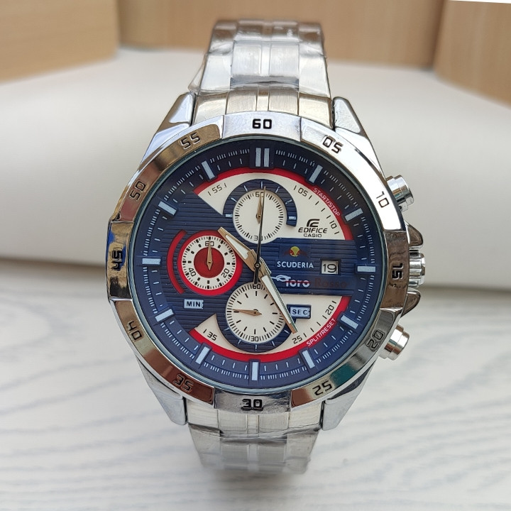 خرید ساعت ادیفایس مردانه سه موتور نقره ای