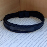 خرید دستبند چرمی مردانه پهن مشکی