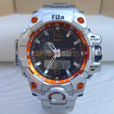 خرید ساعت دو زمانه مردانه ضدآب استیل