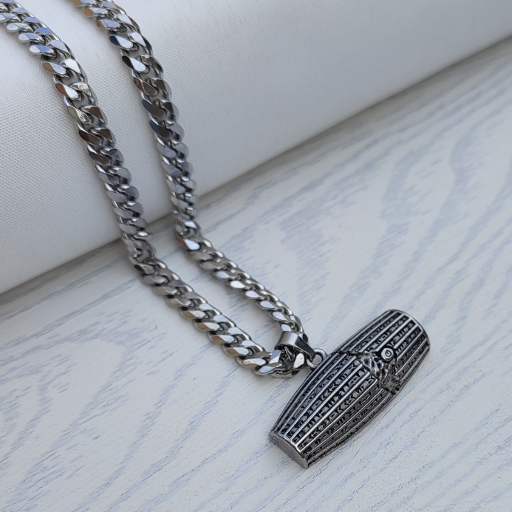 خرید گردنبند کوروش بزرگ نقره ای رنگ ثابت