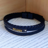 خرید دستبند چرمی مردانه چند ردیفه بولگاری