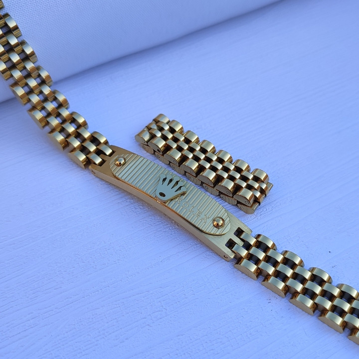 خرید ست دستبند و انگشتر مردانه رولکس طلایی رنگ ثابت