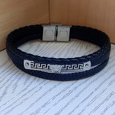 خرید دستبند چرمی مردانه پهن ورساچه