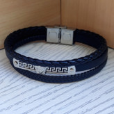 خرید دستبند چرمی پسرانه چند ردیفه
