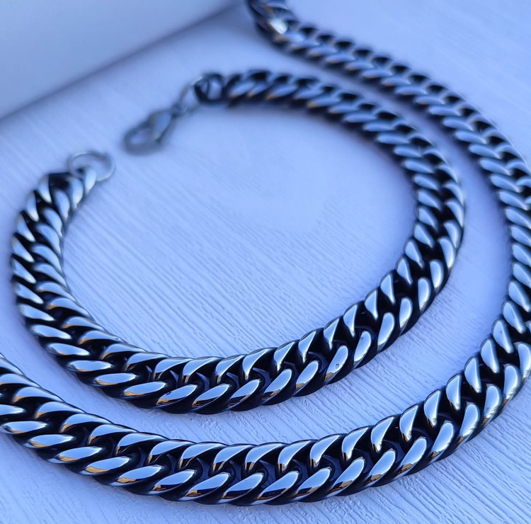 خرید گردنبند زنجیری مردانه استیل رنگ ثابت