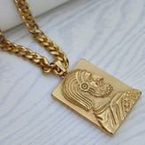 خرید گردنبند کوروش کبیر طلایی رنگ ثابت