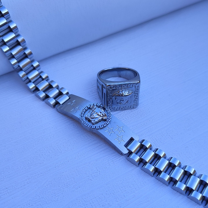 خرید دستبند و انگشتر مردانه ست