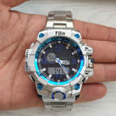 خرید ساعت پسرانه عقربه ای دیجیتالی نقره ای فیلامونت