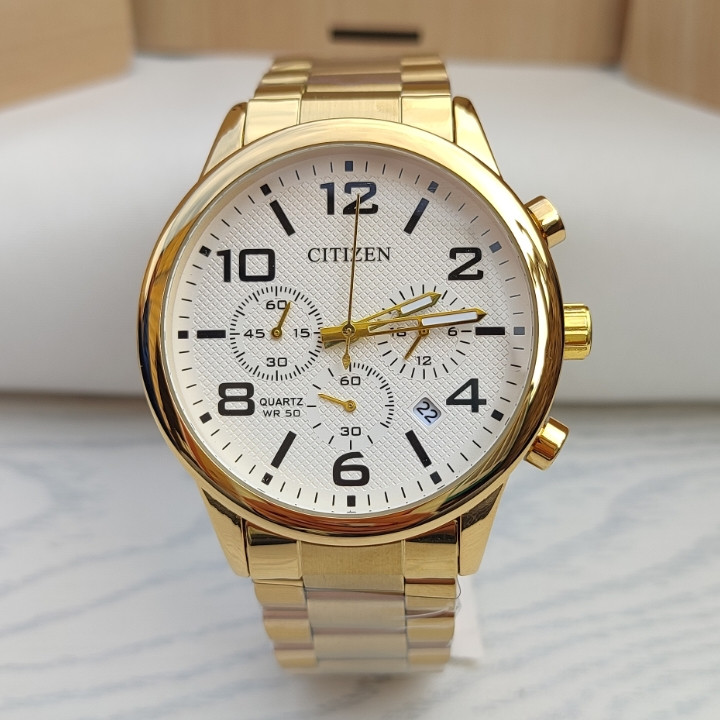 خرید ساعت سیتیزن طلایی مردانه استیل