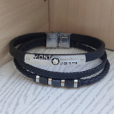 خرید دستبند چرمی مردانه پهن مون بلان