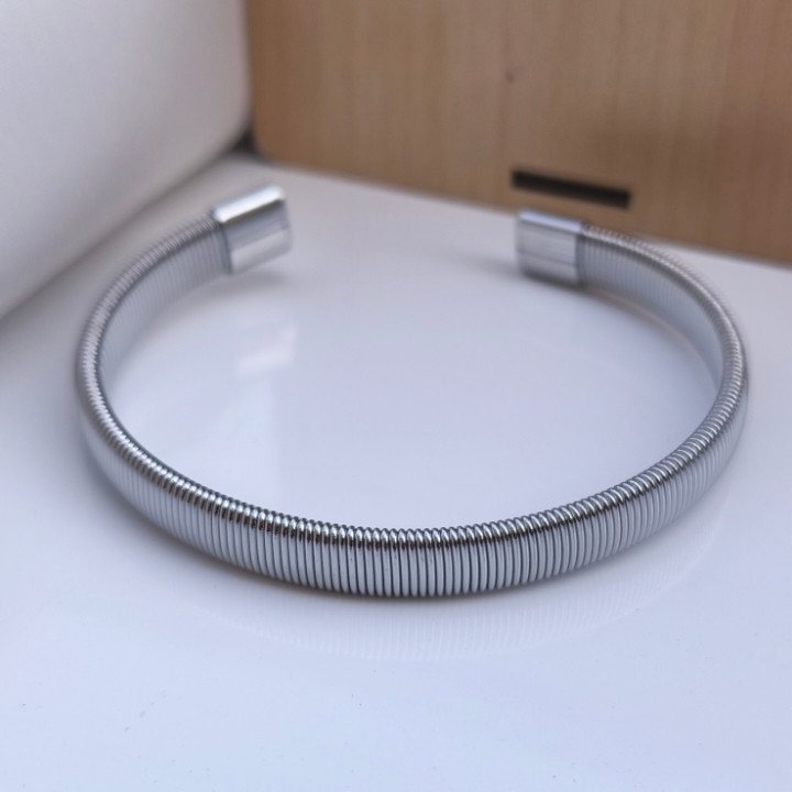 خرید بنگل مردانه نقره ای رنگ ثابت