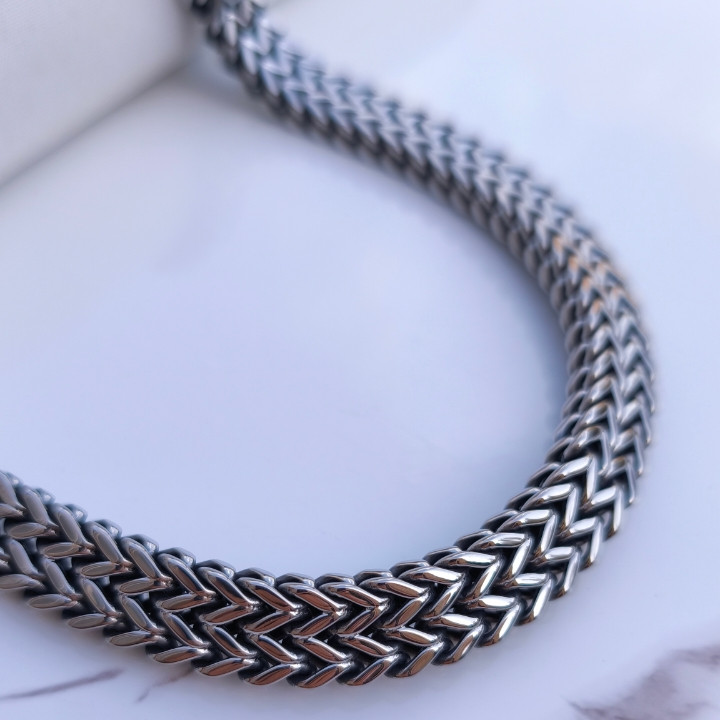 خرید زنجیر هشت پر مردانه استیل رنگ ثابت