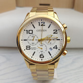خرید ساعت سه موتور فعال مردانه طلایی سیتیزن