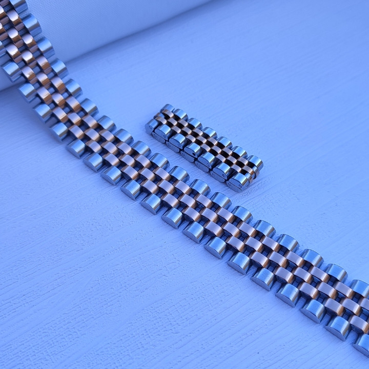 خرید دستبند رولکس مردانه استیل رنگ ثابت نقره ای رزگلد