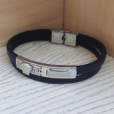 خرید دستبند ورساچه مردانه چرمی شیک