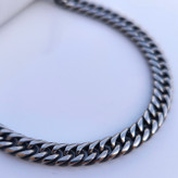 خرید زنجیر کارتیر مردانه رنگ ثابت استیل نقره ای