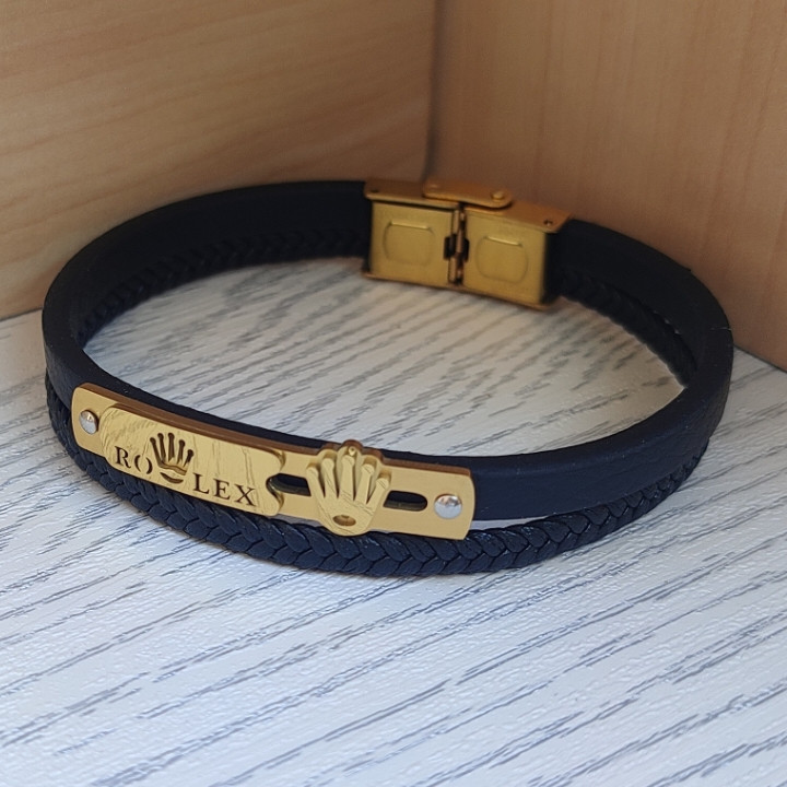 خرید دستبند پسرانه چرمی شیک و ارزان