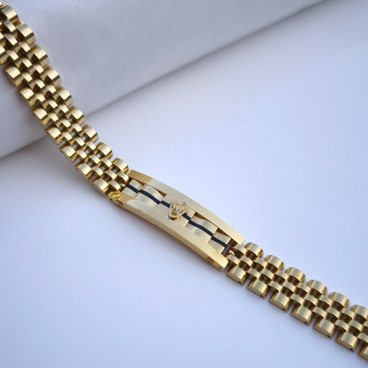 خرید دستبند مردانه رولکس طلایی رنگ ثابت
