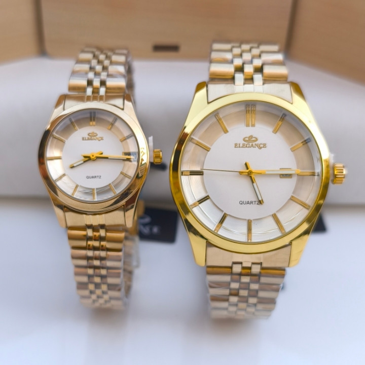 خرید ست ساعت طلایی زنانه مردانه شیک