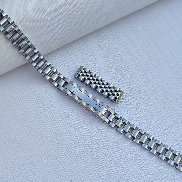 خرید دستبند مردانه نقره ای شیک رولکس