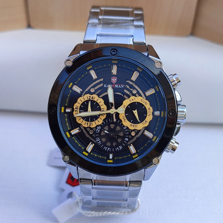 خرید ساعت مردانه سه موتور کیدمن فول تایم نقره ای