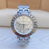 خرید ساعت ورساچه مردانه سه موتور نقره ای