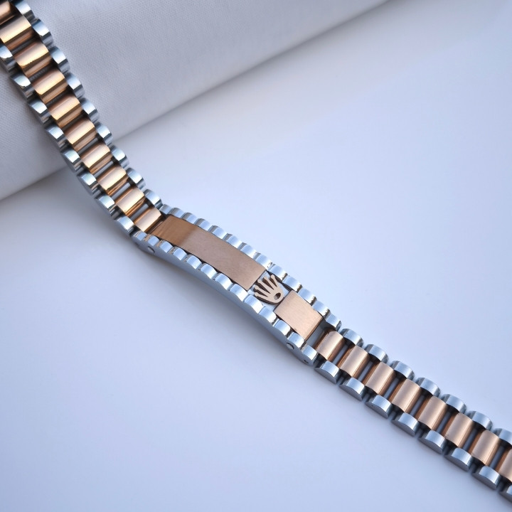 خرید دستبند مردانه رزگلد نقره ای