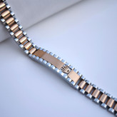 خرید دستبند مردانه دو رنگ استیل رنگ ثابت شیک