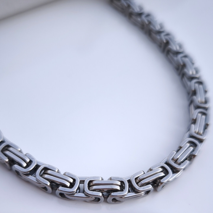 خرید زنجیر مردانه بیزانس استیل رنگ ثابت