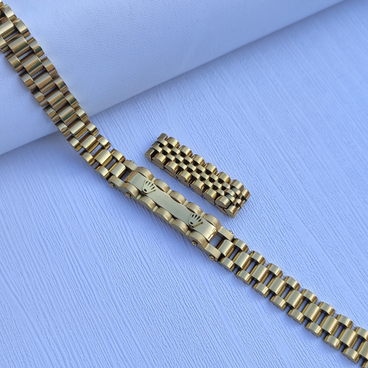 خرید دستبند و انگشتر مردانه ست طلایی رولکس برای کادو