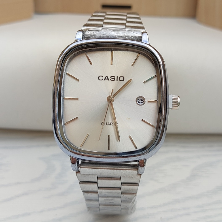 خرید ساعت کاسیو اولدمانی پسرانه نقره ای
