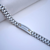 خرید دستبند رولکس مردانه نقره ای استیل