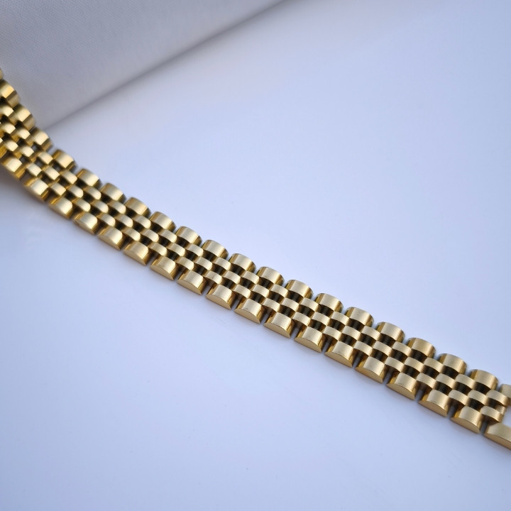 خرید دستبند رولکس طلایی مردانه استیل