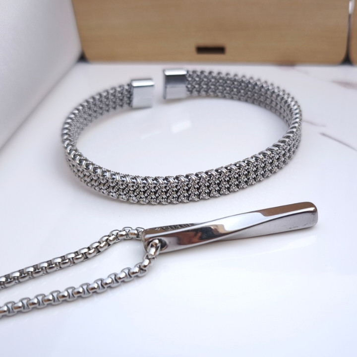 خرید ست بنگل و گردنبند پسرانه شیک