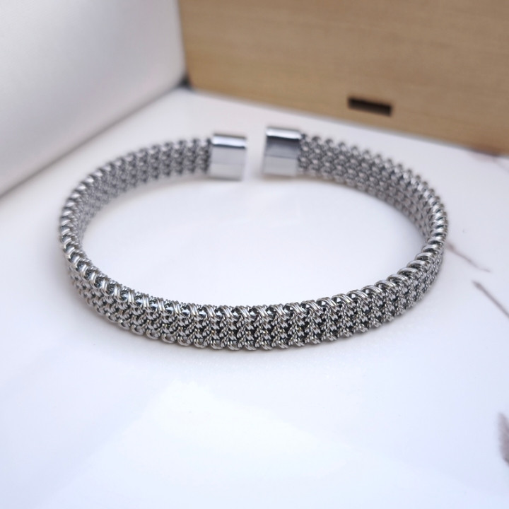 خرید بنگل پسرانه شیک رنگ ثابت استیل