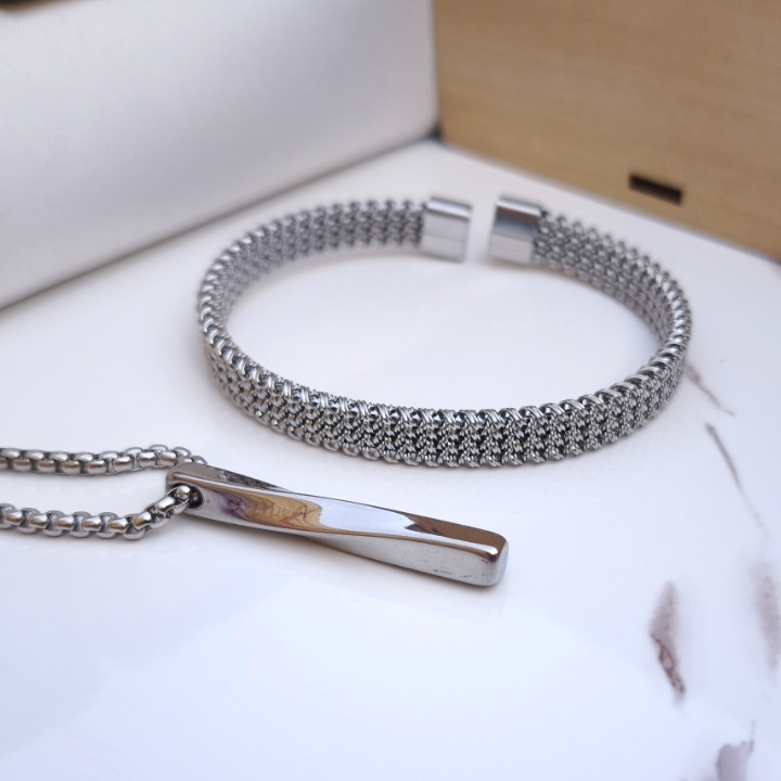 خرید بدلیجات مردانه رنگ ثابت استیل