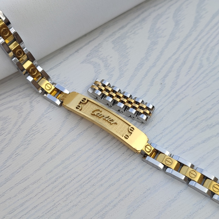 خرید ست دستبند و انگشتر مردانه کارتیر استیل رنگ ثابت