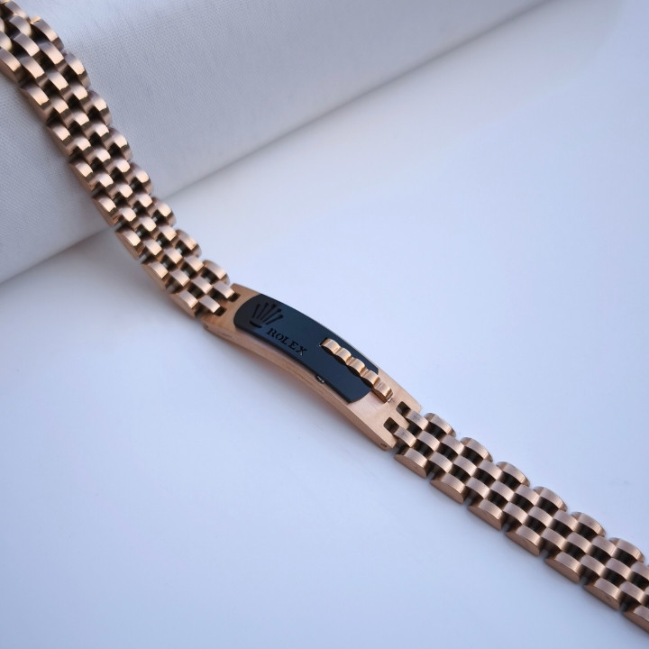 خرید دستبند مردانه رزگلد رولکس شیک