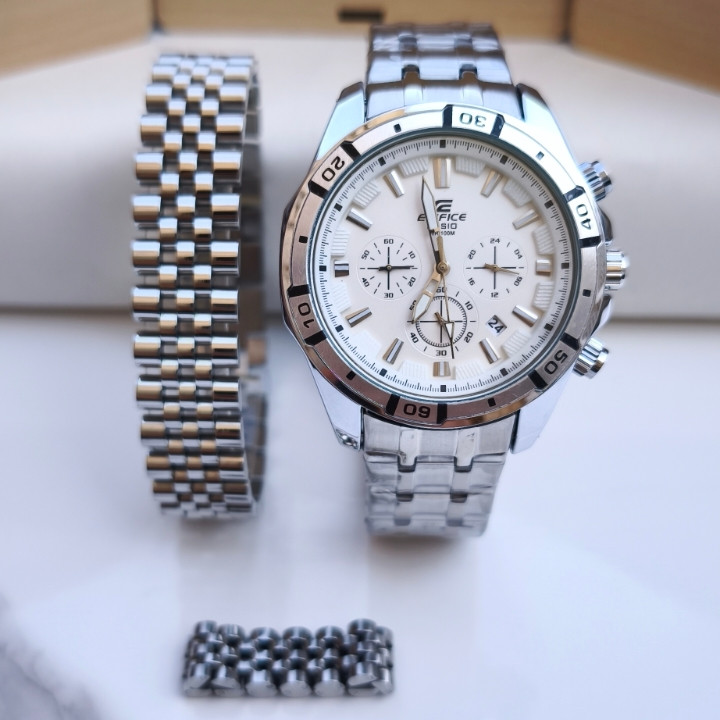 خرید ست دستبند و دستبند مردانه نقره ای شیک