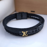 خرید دستبند چرمی مشکی شیک