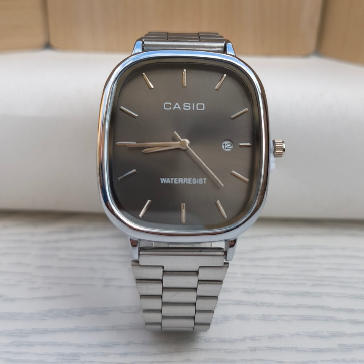 خرید ساعت مردانه کاسیو اولدمانی نقره ای