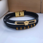 خرید دستبند چرمی مردانه پهن شیک