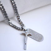 خرید پلاک صلیب پسرانه شیک