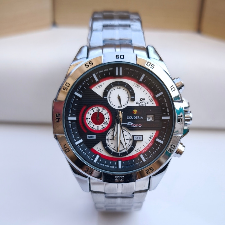 خرید ساعت کاسیو مردانه سه موتوره استیل نقره ای