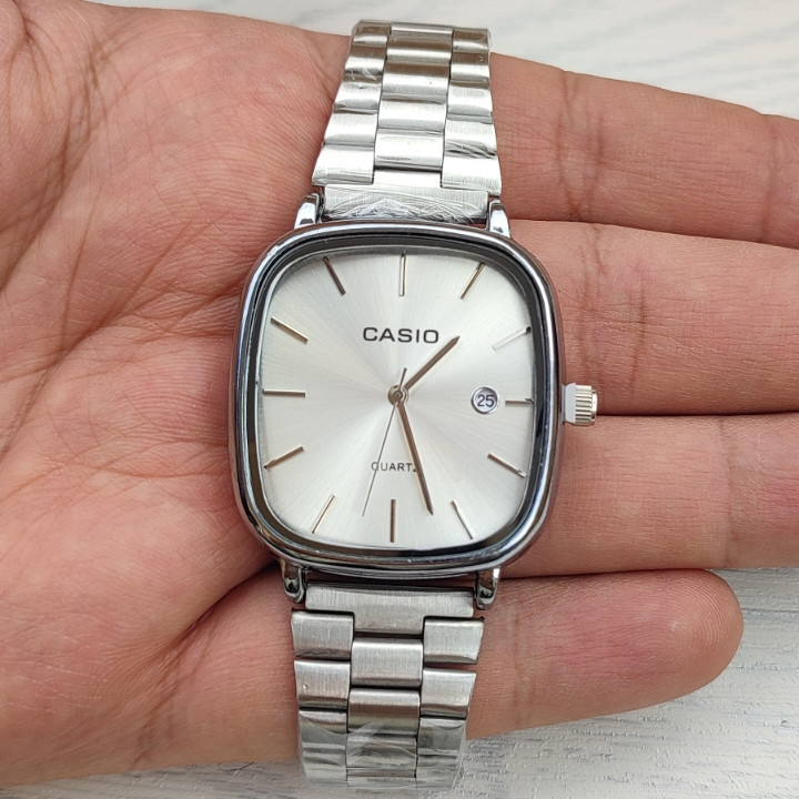 خرید ساعت کاسیو اولدمانی نقره ای مردانه