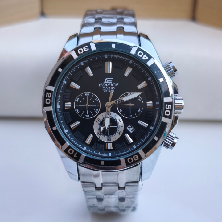 خرید ساعت مردانه سه موتوره نقره ای استیل