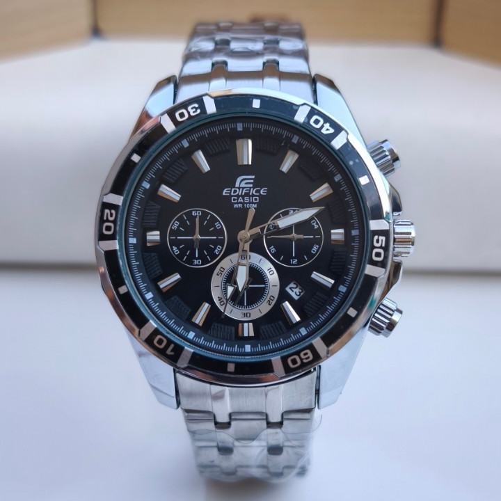 خرید ساعت مردانه سه موتوره نقره ای استیل